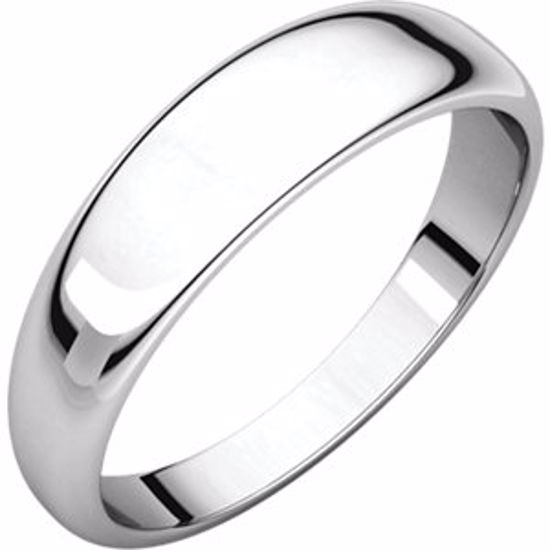 HRT11.5:146164:P 14kt White 5mm Half Round Tapered Band