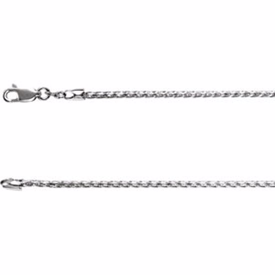 CH286:147776:P Sterling Silver Wheat Diamond-Cut 18" Chain