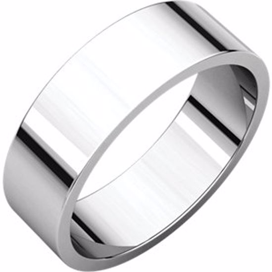 F8:149997:P 10kt White 6mm Flat Band