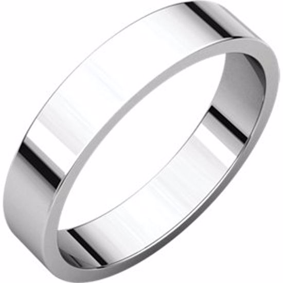 F8:149995:P 10kt White 4mm Flat Band