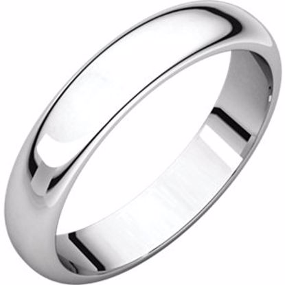 HR10:149240:P 10kt White 4mm Half Round Band