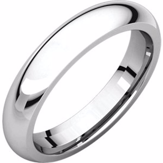 IR11:151108:P 10kt White 4mm Comfort Fit Band