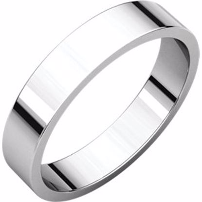 F6:149963:P 10kt White 4mm Flat Band