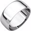 HRL8:161252:P Platinum 8mm Half Round Light Band