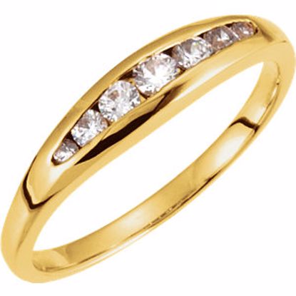 60219:207465:P 14kt Yellow 1/5 CTW Diamond 7 Stone Anniversary Band