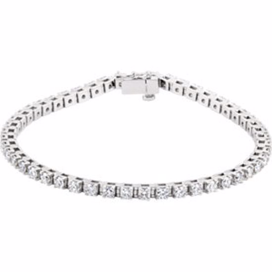 60870:207616:P 14kt White 3 3/8 CTW Diamond Line Bracelet