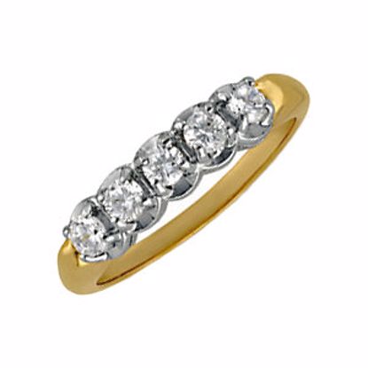 60206:207452:P 14kt Yellow & White 1/3 CTW Diamond Anniversary Band