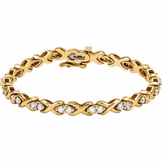 60878:209519:P 14kt Yellow 2 1/2 CTW Diamond Line Bracelet