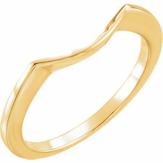 12696:192740:P 14kt Yellow Band for 7.8mm Engagement Ring