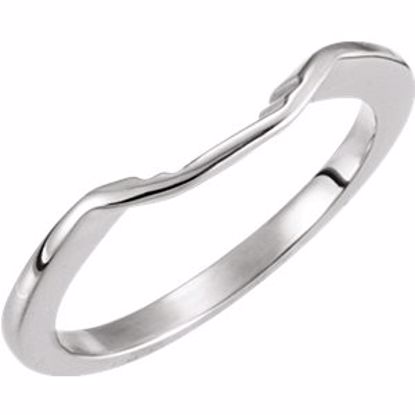 12724:204591:P 14kt White Band for 5mm Engagement Ring