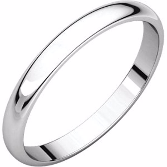 HRL13.5:218774:P Platinum 2.5mm Half Round Light Band