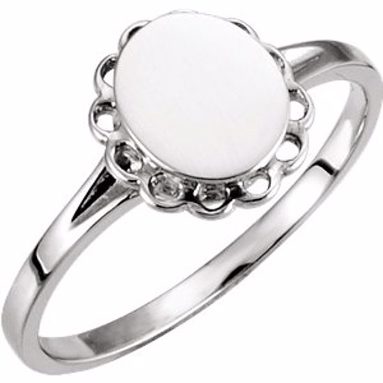 5192:224286:P Platinum Oval Signet Ring