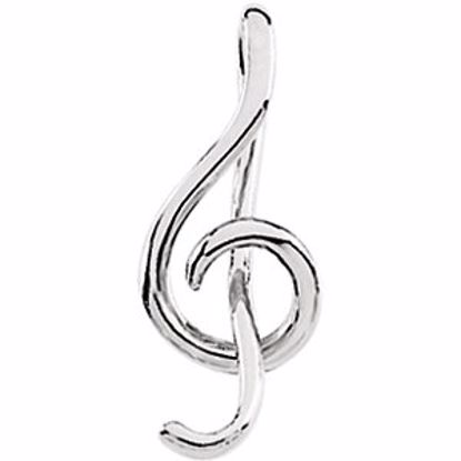 8303:225282:P Platinum Treble Clef Pendant