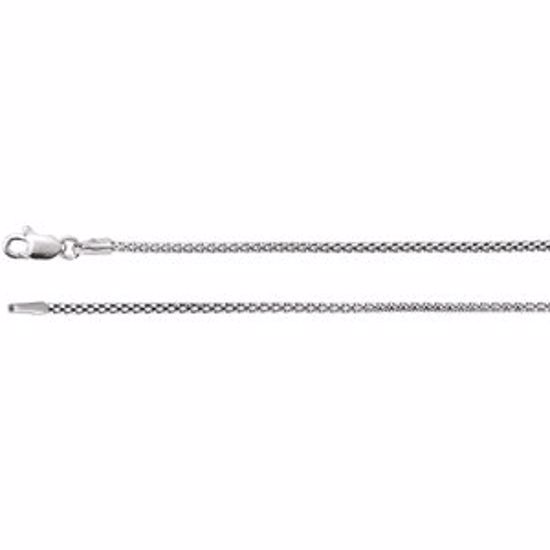 CH520:242111:P 14kt White 1.5mm Hollow Popcorn 16" Chain
