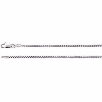 CH520:242113:P 14kt White 1.5mm Hollow Popcorn 20" Chain
