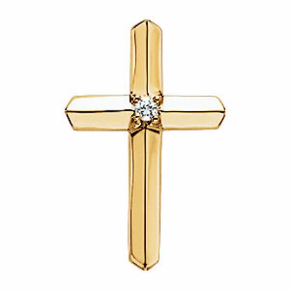 R41053D:243066:P 14kt Yellow Cross Pendant Mounting