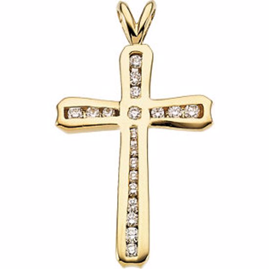 R41064D:243070:P 14kt Yellow Cross Pendant Mounting