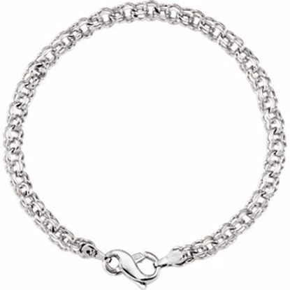 CH159:244314:P 14kt White Charm 7" Bracelet