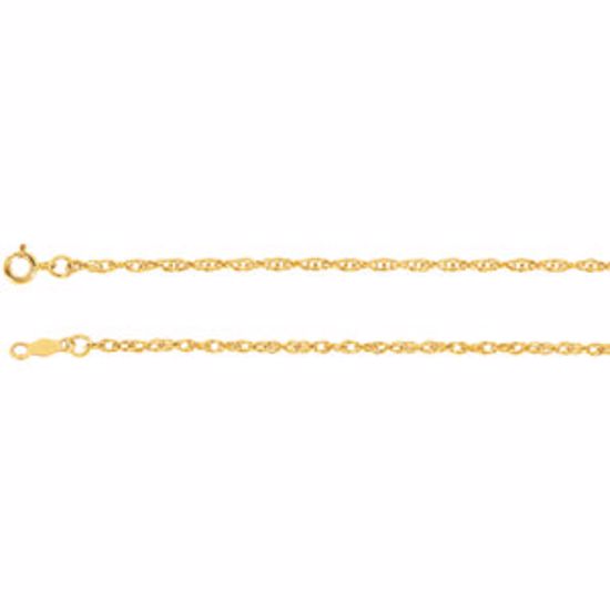 CH474:244387:P 14kt Yellow 1.5mm Rope 16" Chain