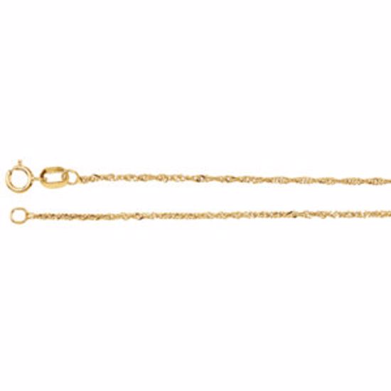 CH500:244907:P 14kt Yellow 1mm Singapore 24" Chain
