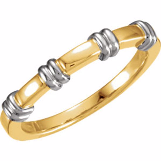 5794:236694:P Platinum & 18kt Yellow 3.5mm Men's Duo Band 