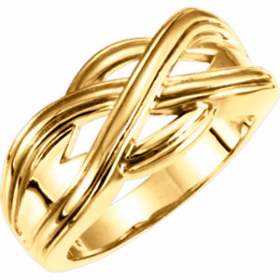 50211:259529:P 18kt Yellow Woven Design Band