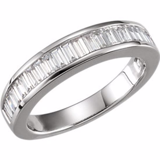 62185:262747:P 14kt White 3/4 CTW Diamond Anniversary Ring Size 6