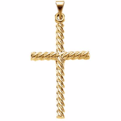 R41142:249130:P 14kt Yellow 32x20mm Cross Pendant