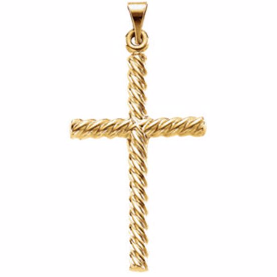 R41142:249130:P 14kt Yellow 32x20mm Cross Pendant