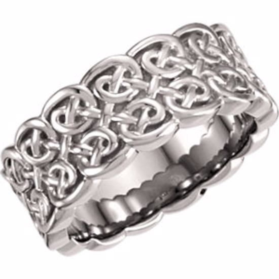 50370:285528:P 10kt Yellow 8mm Celtic-Inspired Band