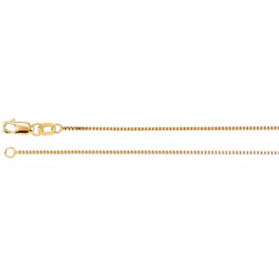 CH619:288083:P 14kt Yellow .75mm Box 20" Chain