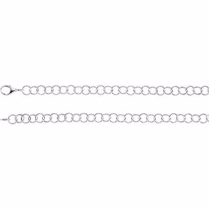 CH587:288362:P Sterling Silver 12mm Ring Link 18" Chain
