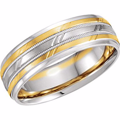 50425:277528:P Two-Tone Designer 7mm Bands