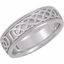 50518:298924:P 14kt White 7mm Celtic Inspired Band Size 8