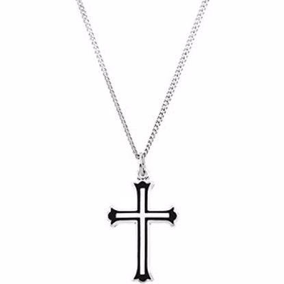 R41436:302042:P Enameled Cross Necklace