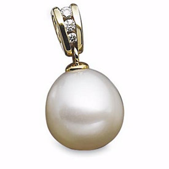 63155:291098:P 18kt Yellow .07 CTW Diamond Semi-Set Pendant