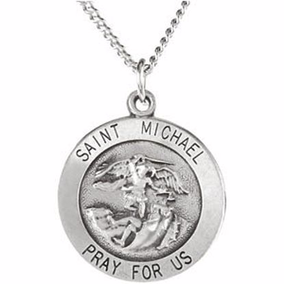 R5052:304677:P Sterling Silver 25mm St.Michael Medal