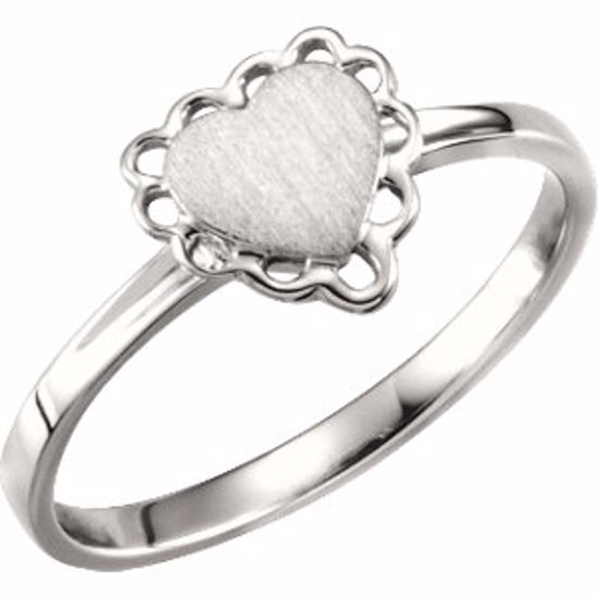 5193:6371:P 14kt Yellow Heart Signet Ring