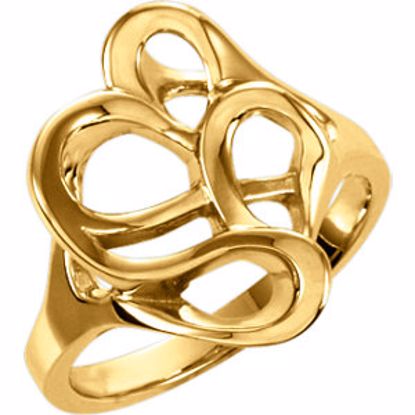 5085:6096:P 14kt Yellow Metal Fashion Ring