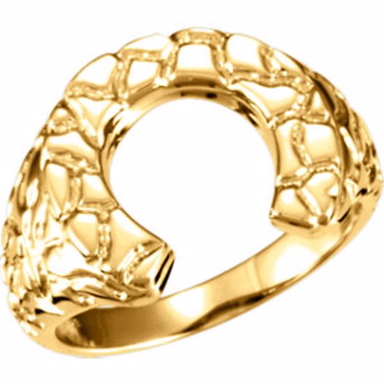 9411:28182:P 14kt Yellow Horseshoe Ring Mounting