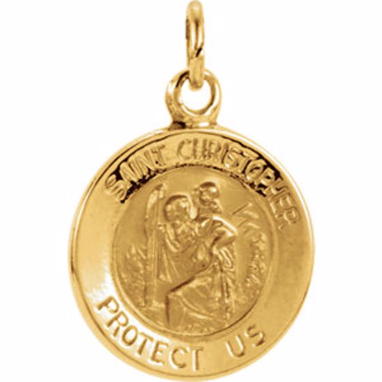 R5024:63216:P 14kt Yellow 11.75mm St. Christopher Medal