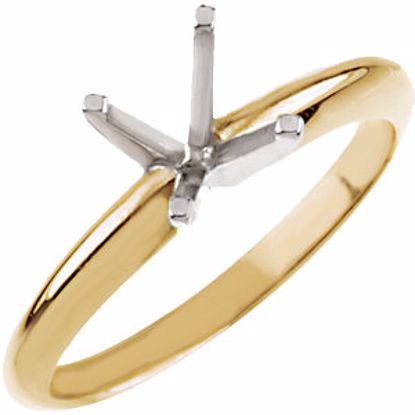 140401LP:63941:P 14kt Yellow & Platinum 9.1-9.7mm Round 4-Prong Light Solitaire Ring Mounting