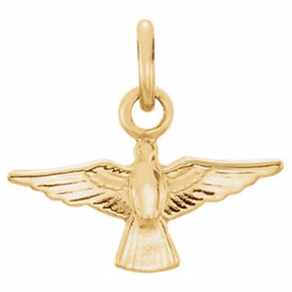 R16355:66835:P 14kt Yellow 8x11mm Dove Pendant