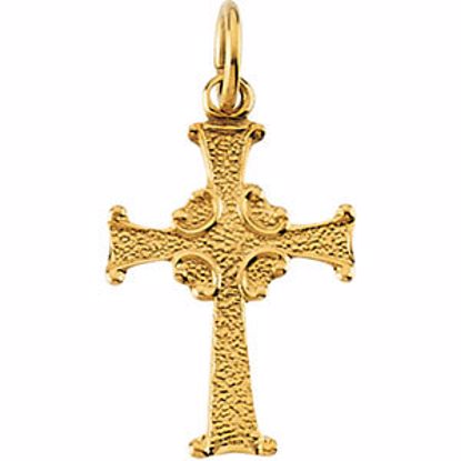 R16121:66857:P 14kt Yellow 14x10mm Child's Cross Pendant