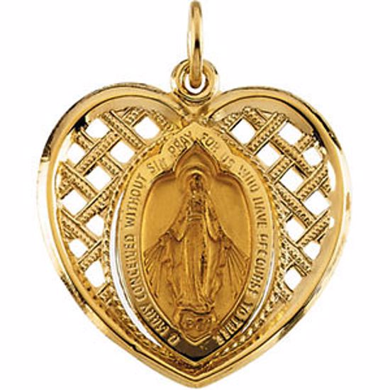 R16384:67318:P 14kt Yellow 21x20mm Miraculous Medal