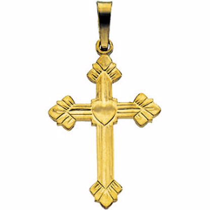 R16118:66854:P 14kt Yellow 20x15mm Fancy Cross Pendant