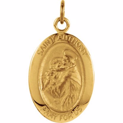 R16372:67304:P 14kt Yellow 15x11mm St. Anthony of Padua Medal