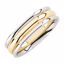 5641:72711:P 14kt White & Yellow 6mm Comfort-Fit Fluted Band Size 5