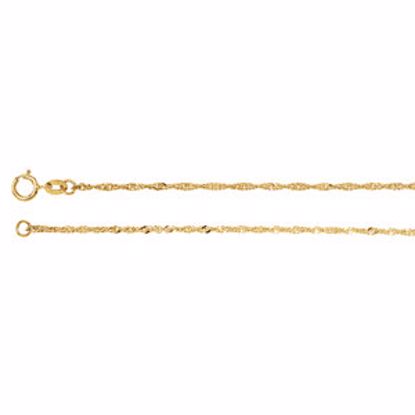 CH69:73068:P 14kt Yellow 1.25mm Solid Singapore 24" Chain