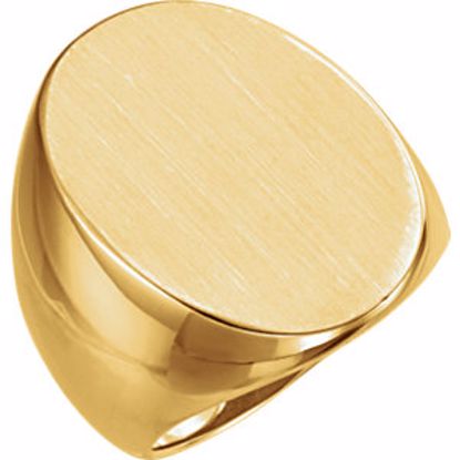 9124:89653:P 18kt Yellow 27x19mm Oval Signet Ring